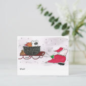 2020 Zickzackkarte mit Haustieren Postkarte (Stehend Vorderseite)