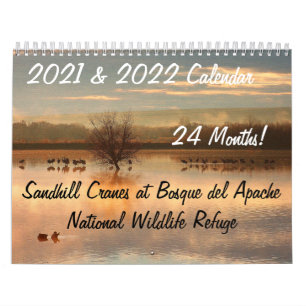 2021/2022 Kraniche Vögel Tiere Wildlife Refuge Kalender