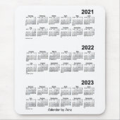 2021-2023 White 3 Year Calendar by Janz Mousepad (Vorne)