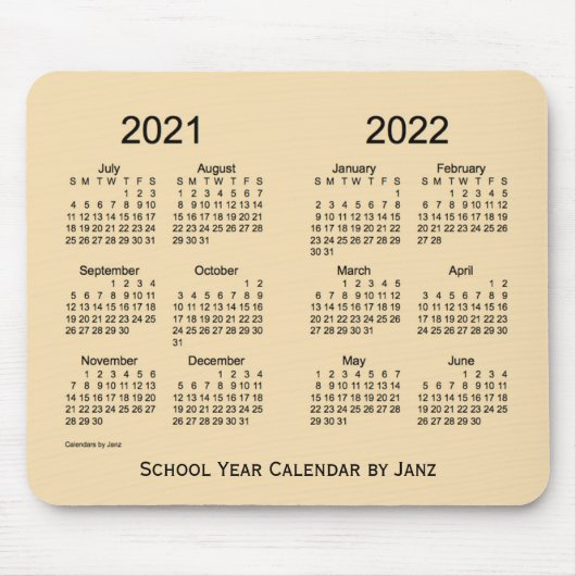 2021-202 Schuljahr Weizenkalender von Janz Mousepad (Vorne)