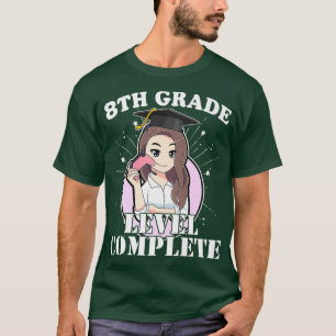 2021 8. Grade Abschluss Girl Lieben Anime Niedlich T-Shirt