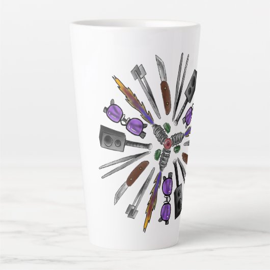 2021 Ansammlung T - Shirt Design Latte Tasse (Vorderseite)
