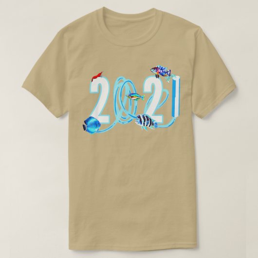 2021 Aquarium Fischliebhaber T-Shirt (Design vorne)