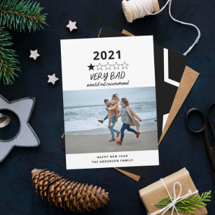 2021 bad year in review 5 Star Foto Funny Feiertagskarte