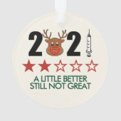 2021 Besser noch immer nicht großartig Überprüfung Ornament (Rückseite)