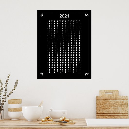 2021 - Black Moon Calendar Poster (Küche)