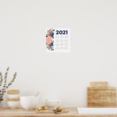 2021 Blumenkalender Poster (Küche)