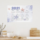 2021 Blumenkalender Poster (Küche)