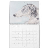 2021 Borzoi Kunstkalender von Charlotte Yealey Kalender (Jan 2026)