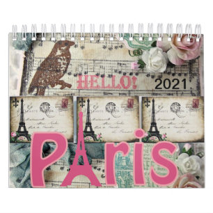 2021 Calendar Paris, Frankreich Kalender