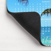 2021 Calendar Tropical Beach oder Ihr Foto Script Mousepad (Ecke)