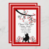 2021 chinesischer Neujahrsbestand und Blume Einladung (Vorne/Hinten)