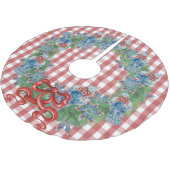 2021 Christmas Blue Ginger Jar Polyester Weihnachtsbaumdecke (Schrägansicht)