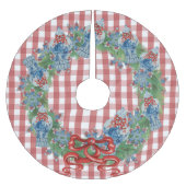 2021 Christmas Blue Ginger Jar  Polyester Weihnachtsbaumdecke (Vorderseite)