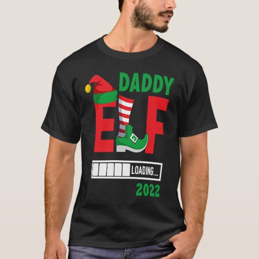 2021 Christmas Pregnancy Announcement Daddy Elf 20 T-Shirt (Vorderseite)