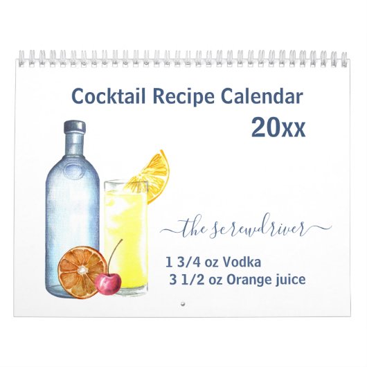 2021 Cocktail Mixed Drink Rezepte Alkohol Bar Kalender (Titelbild)