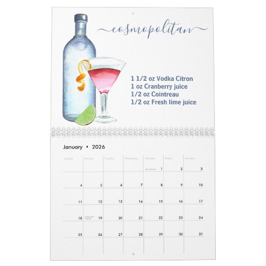 2021 Cocktail Mixed Drink Rezepte Alkohol Bar Kalender (Jan 2026)