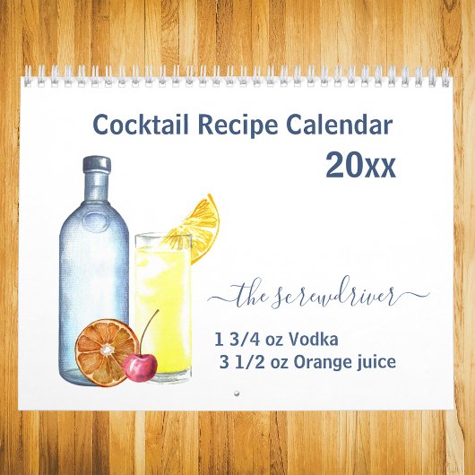 2021 Cocktail Mixed Drink Rezepte Alkohol Bar Kalender