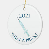2021 Covid-Impfstoff Was für ein Schock Keramik Ornament (Links)