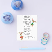 2021 Covid Weihnachtsmann Namen Haushalt Flyer (Einzeln)