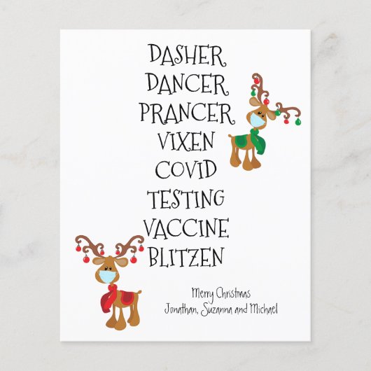 2021 Covid Weihnachtsmann Namen Haushalt Flyer (Vorne)
