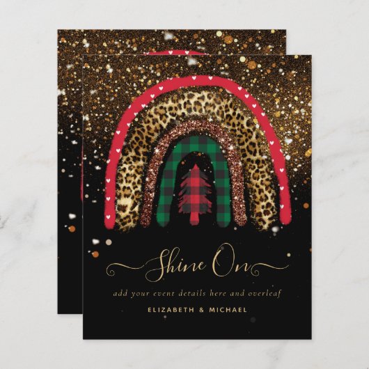 2021 Custom Christmas Rainbow Gold Glitzer Glam (Vorne/Hinten)