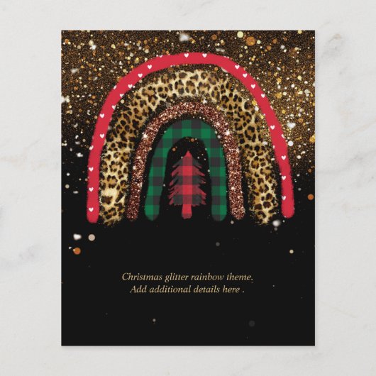 2021 Custom Christmas Rainbow Gold Glitzer Glam (Rückseite)