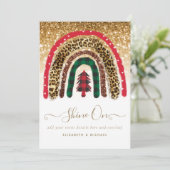 2021 Custom Christmas Rainbow Gold Glitzer Glam (Stehend Vorderseite)