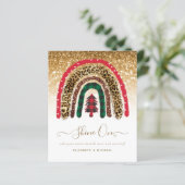 2021 Custom Christmas Rainbow Gold Glitzer Glam (Stehend Vorderseite)