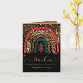 2021 CUSTOM Weihnachts-Rainbow Gold Glitzer Glamou Karte (Gelbe Blume)