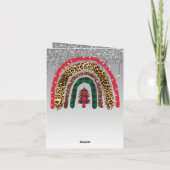 2021 CUSTOM Weihnachts-Rainbow Gold Glitzer Glamou Karte (Rückseite)