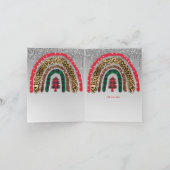 2021 CUSTOM Weihnachts-Rainbow Gold Glitzer Glamou Karte (Innenseite)