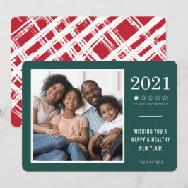 2021 EMPFEHLEN SIE Lustiges 1-Sterne-Grün NICHT Feiertagskarte