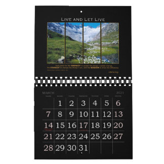 2021 Erholung des Gottesgebet Gott geben Kalender