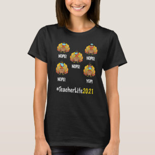 2021 Erntedank Lehrer Leben Masked Türkei Tag A T-Shirt