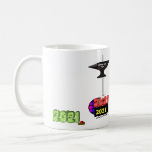 2021 Erpressung 2020 mit dem Happy New Year Anvil Kaffeetasse