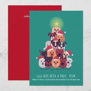 2021 Es ist ein RUFF Jahr DOG Weihnachtsbaum