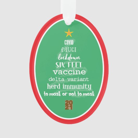 2021 Feierliche Weihnachtsfeier Ornament (Vorderseite)