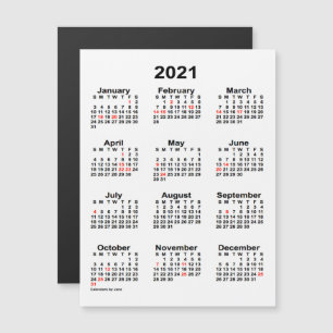 2021 Ferienkalender von Janz 4x5 Magnet