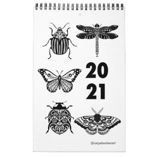 2021 Folk Art Bug Illustration Kalender
