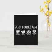 2021 Forecast New Mom Dad Expecting Baby Announcem Karte (Gelbe Blume)