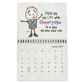 2021 Fröhlicher Cartoon Stickman Förderung Kalender (Jan 2027)
