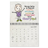 2021 Fröhlicher Cartoon Stickman Förderung Kalender (Mär 2027)