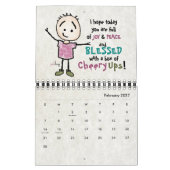 2021 Fröhlicher Cartoon Stickman Förderung Kalender (Feb 2027)
