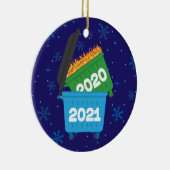 2021 Funny Dumpster Fire Keepake Weihnachten Keramik Ornament (Rechts)
