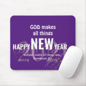 2021 | GLÜCKLICHES NEUJAHR | CHRISTLICH | LILA MOUSEPAD (Mit Mouse)