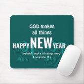 2021 | GLÜCKLICHES NEUJAHR | Christliche Schrift | Mousepad (Mit Mouse)