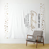 2021 Gold Confetti Abschluss Wandteppich (Beispiel (Horizontal))