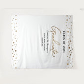 2021 Gold Confetti Abschluss Wandteppich (Vorderseite (Horizontal))