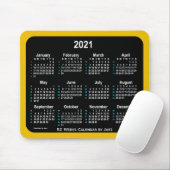 2021 Gold Neon 52 Weeks Calendar von Janz Mousepad (Mit Mouse)